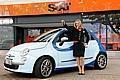 Fiats 500 läuft, umgerüstet auf E-Antrieb, bereits bei Sixt zur Probe. Elektrisch ernst macht der Autovermieter letztendlich aber mit einem Fahrzeug eines Autozulieferers. Foto: RWE/Auto-Reporter.NET